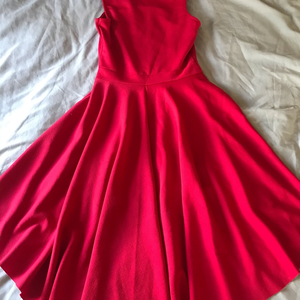Red High/Low Midi Dress - Picture 7 of 7